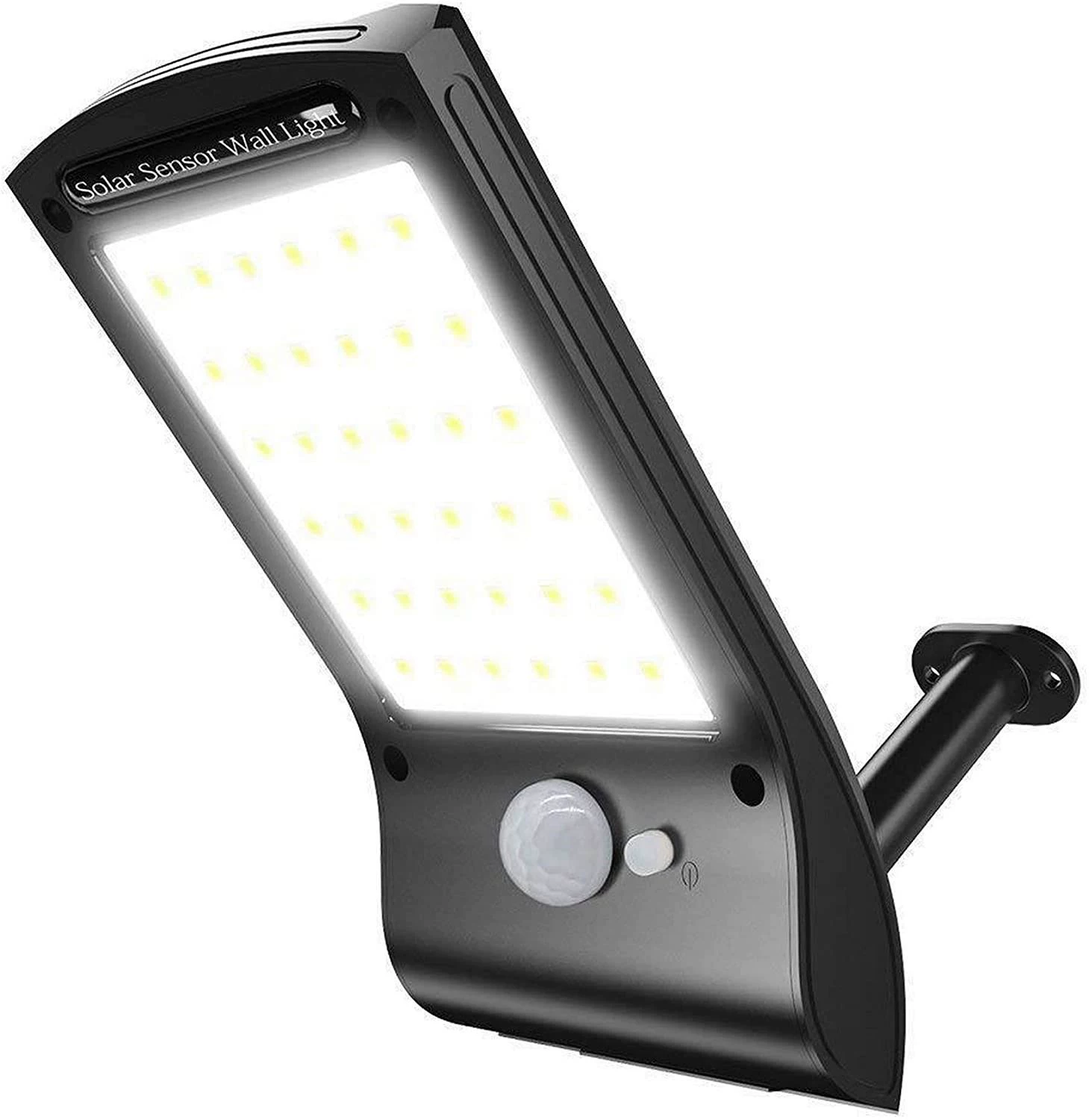 Induction LED physiological travel wall sconce solar-powered for gazebo, 36, human sensor