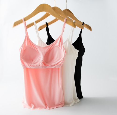 No steel ring camisole for women with breast pads women's bottoming shirt sexy yoga sports camisole manufacturer wholesale