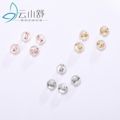 s925 sterling silver earplugs, silver jewelry accessories, sterling silver earrings, ear caps, simple invisible ear plugs, factory direct sales and wholesale