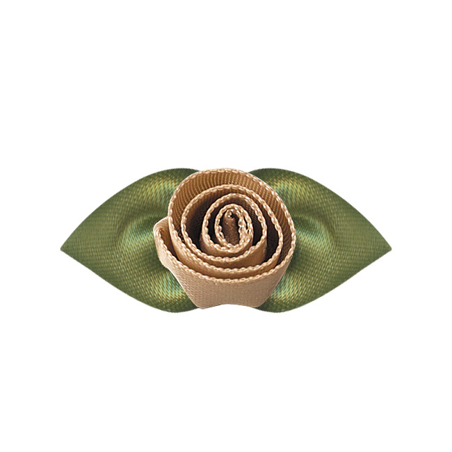 Yao Ming flor decoración cinta flor acabado melocotón corazón hoja de tres puntos rizado corazón flor ropa interior Decoración Accesorios cinta pequeña flor