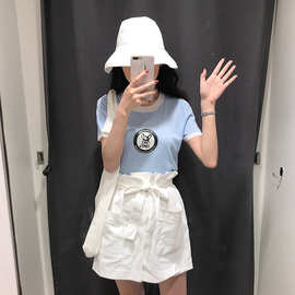 1977夏装新款女洋气俏皮小个子搭配显高白色半身裙两件套装女时尚