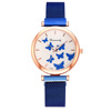 Set, metal watch, dial, magnetic quartz watches for leisure, simple and elegant design