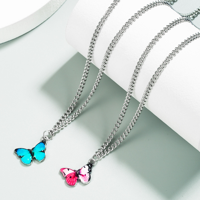 Butterfly Necklace Alloy Dripping Fashion Wild Temperament Clavicle Chain Wholesale display picture 2