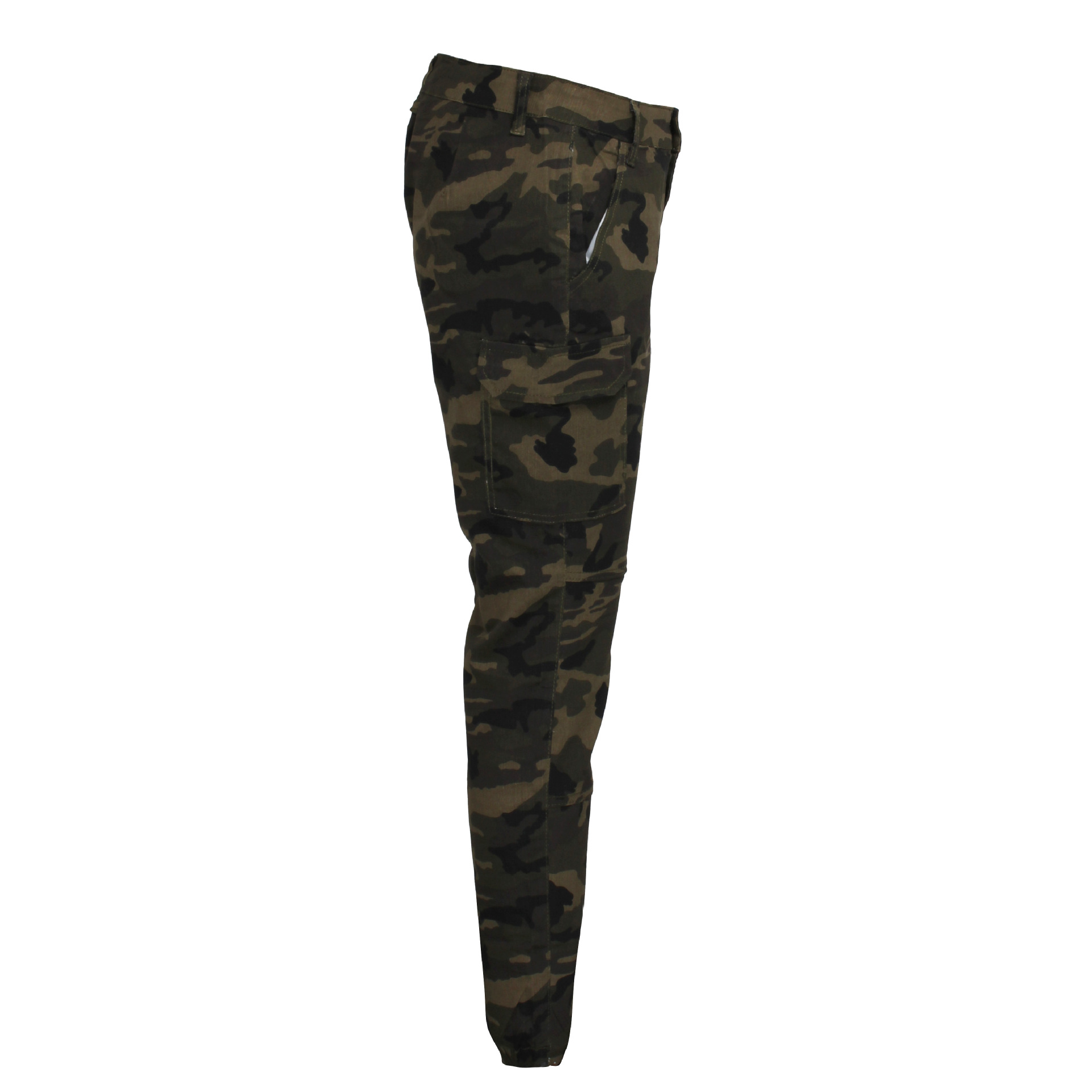 Robe femme slim imprimé camouflage décontracté petit pied pantalon_voghion.com