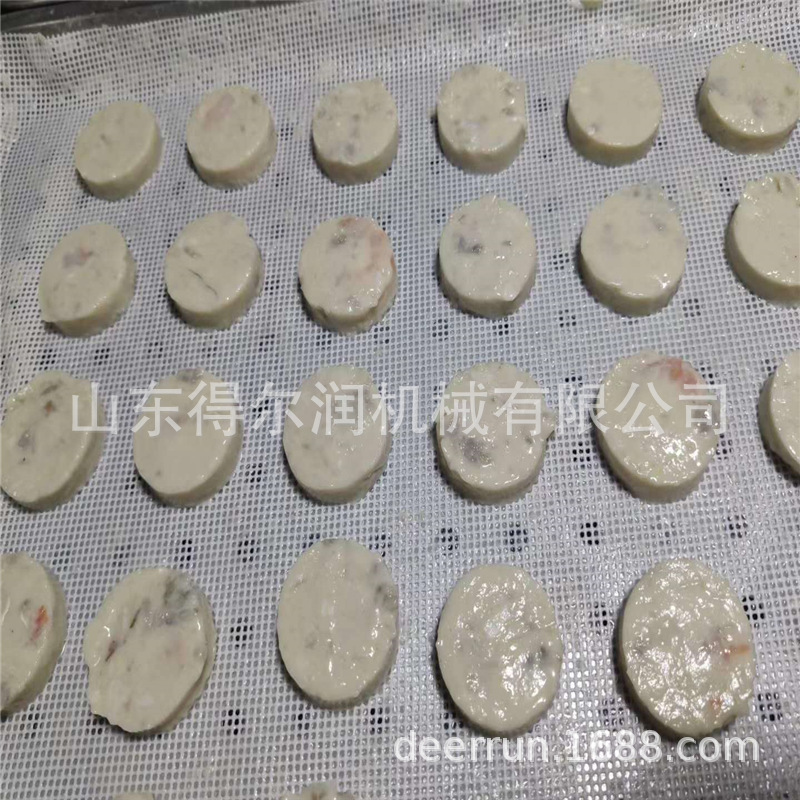 威海海苔章鱼饼全套加工设备 500KG/H鱼肉饼成型上浆油炸流水线