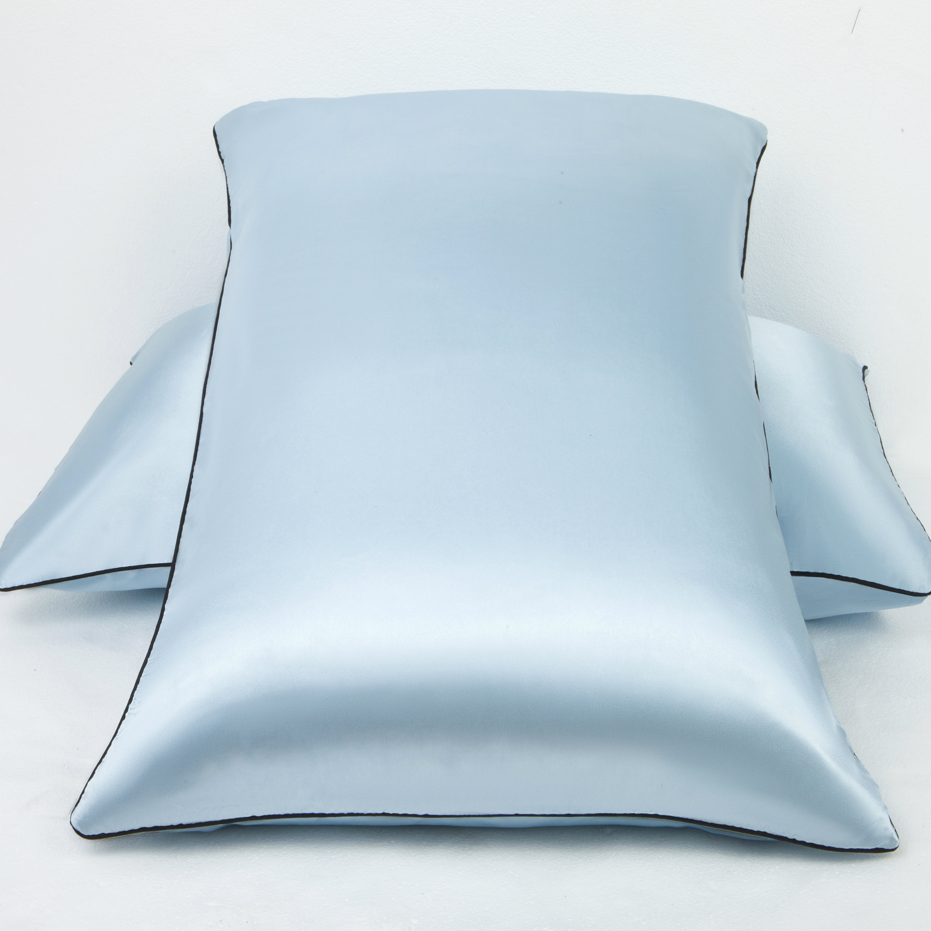跨境床品外贸亚马逊速卖通仿真丝抗皱记忆色丁枕套pillowcases