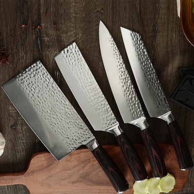 manual Forged kitchen knife kitchen household Stainless steel section kitchen knife Chef Knife 4 sets Yangjiang tool