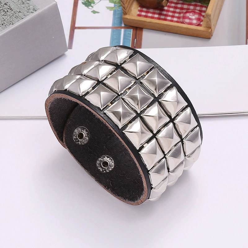 Аксессуар, кожаный браслет, (Кросс-бординговая торговля), прямые продажи завода, стиль панк, европейский стиль