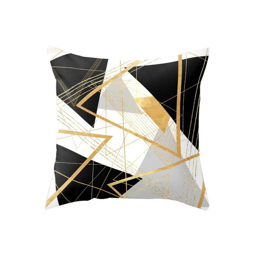 New Geometric Abstract Pillow Cover Peach Skin Office Cushion Cover Car Cushion Cover Lumbar Pillow Cover