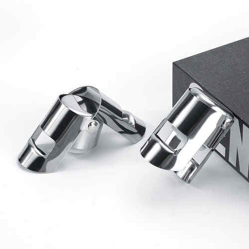 Factory direct supply stainless steel champagne stopper household simple clip red wine stopper vacuum air bubble wine silicone seal