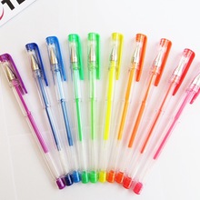 廠家直銷現貨彩色中性筆 耐用時尚美觀水筆 創意彩色水筆彩色文具