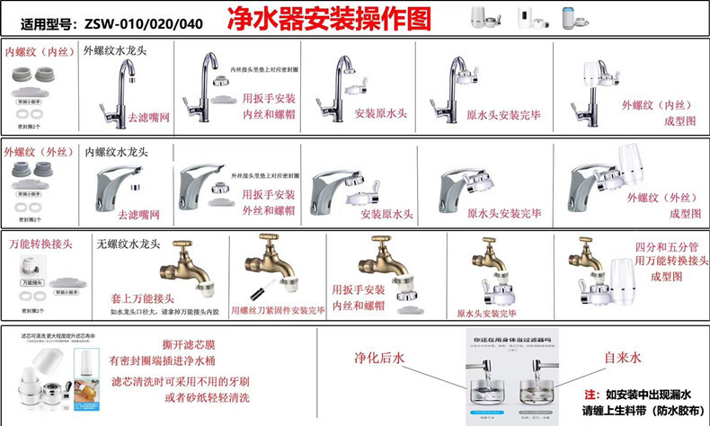 【一件代发厂家直销】水龙头净水器家用水龙头过滤器厨房净滤水器详情1