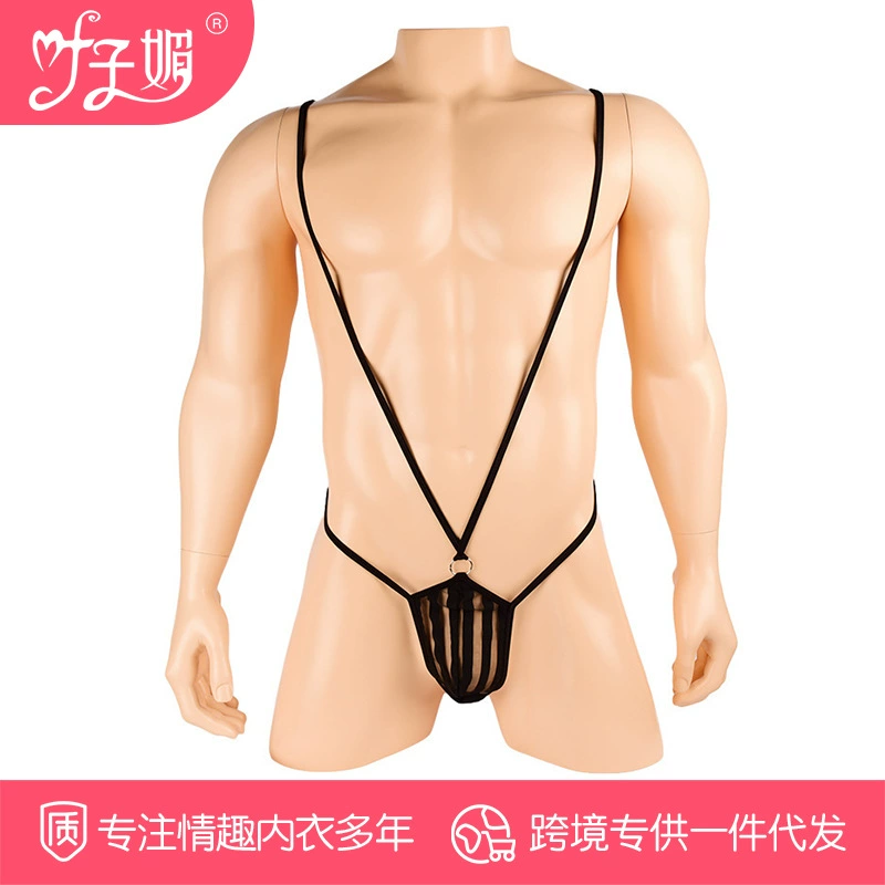 叶子媚 Underwear, men's pants, sexy transparent suspenders, Aliexpress