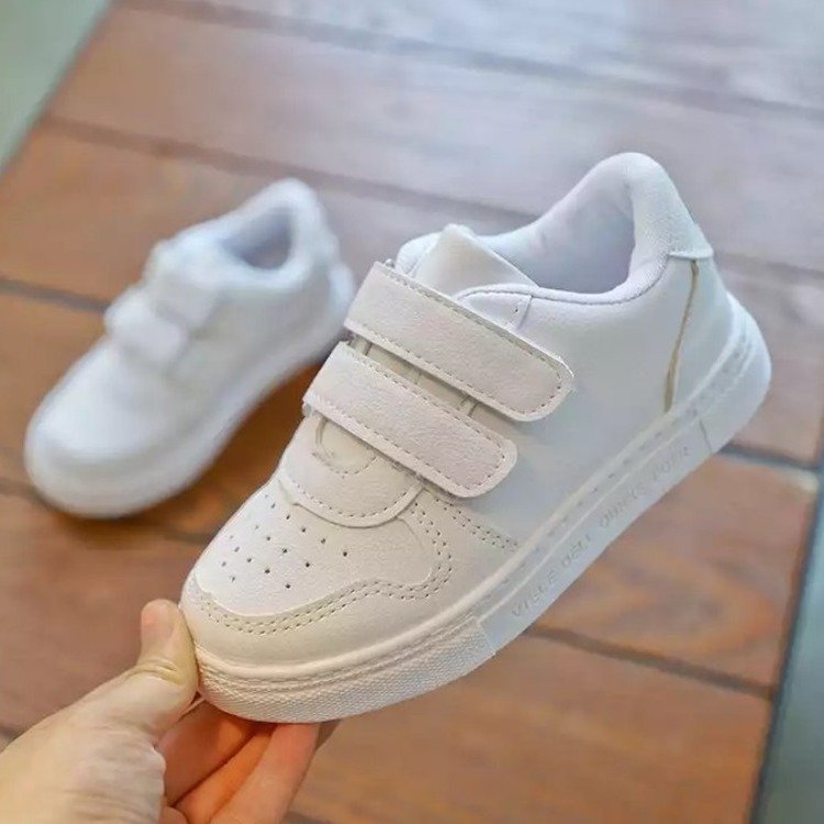 Bambini Little 2022 Primavera Nuova Edizione Coreana Ragazzi e Ragazze Board Bianco Nero Scarpe Casual Scuola Primaria Studenti_voghion.com