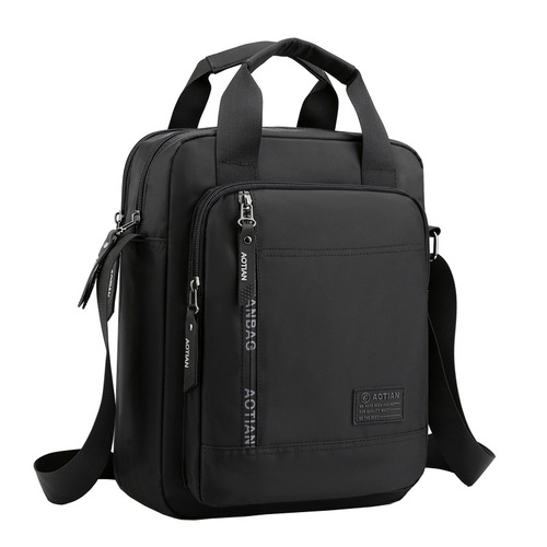Men's Large Capacity 12-inch Laptop Bag, Single Shoulder Crossbody Bag, Hand-held Briefcase, Casual Business Backpack, Autumn/Winter New Arrival