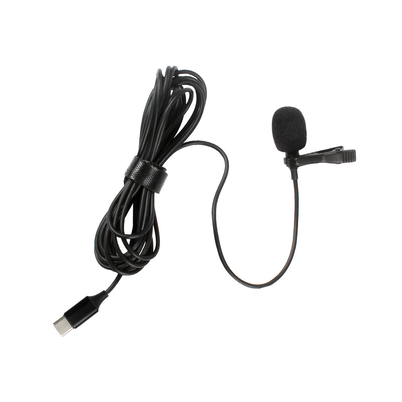 领夹麦克风 直播采访录音相机手机电脑USB安卓苹果Type-C胸麦话筒