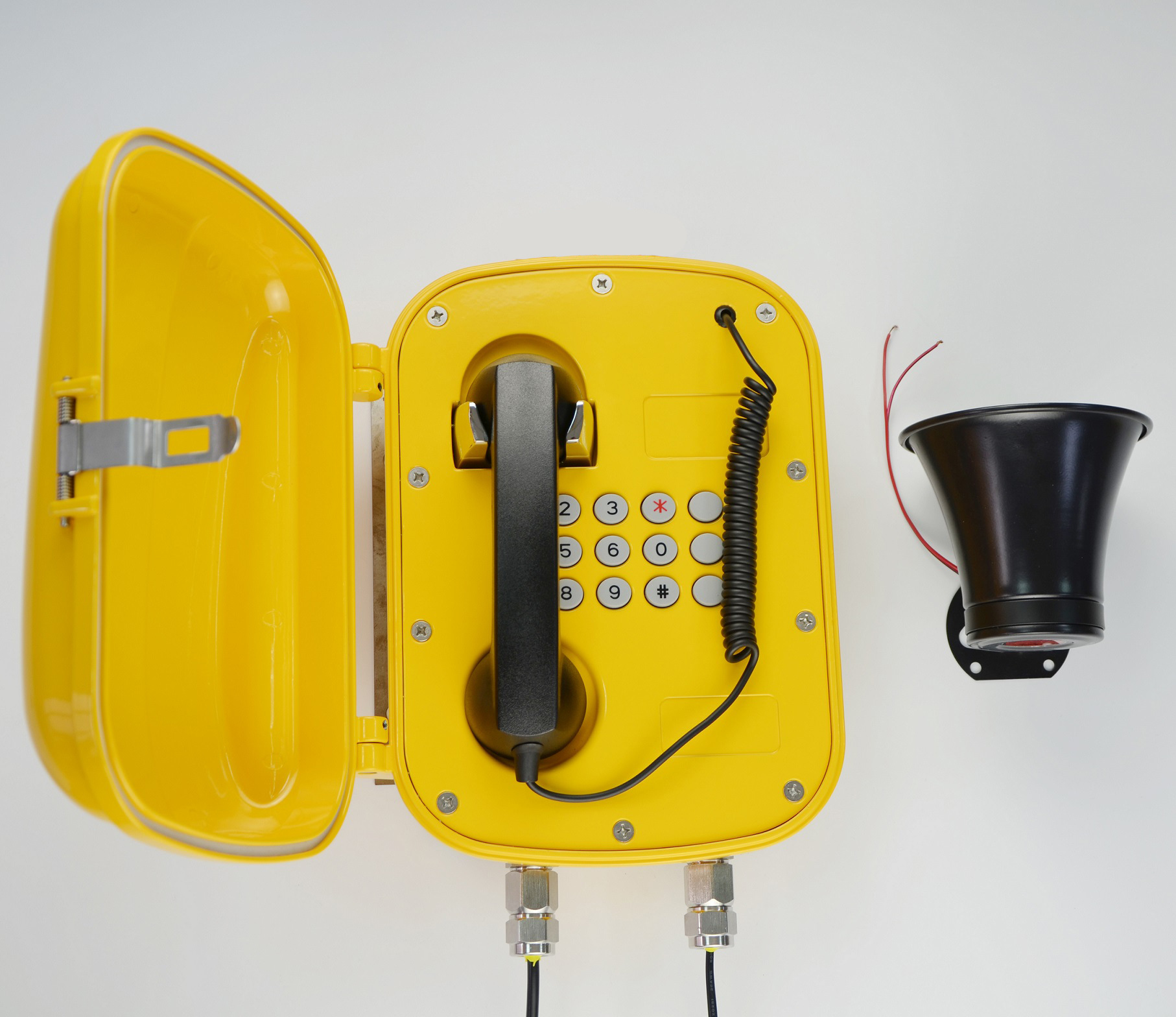 抗噪防爆扩音电话机 BG-16钢厂电厂防爆防潮调度电话机+普通喇叭