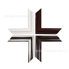 厂家直销实木石膏线条批发镜框十字绣装裱油画相框线条银色6838