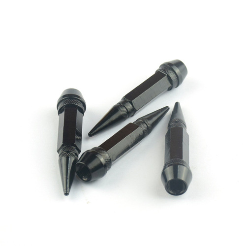 60mm car tire pointed valve cap car accessories bullet valve core tire valve cap