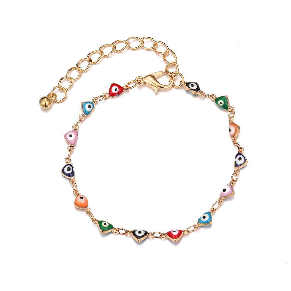 Fashion New Colorful Eye Flower Fish-shaped Demon Eye Alloy Bracelet display picture 4