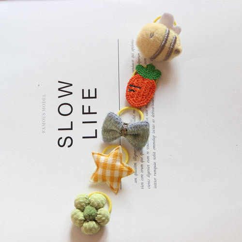 Children's Hair Tie Thumb Rubber Band Set Cute Small Hair Tie Tendon Head Rope Hair Ball Hair Tie New Toddler Hair Rope Rubber Band