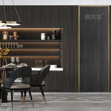 40极窄平框生态门铝型材铝合金极简门磁吸铝木门主框副套门扇封边