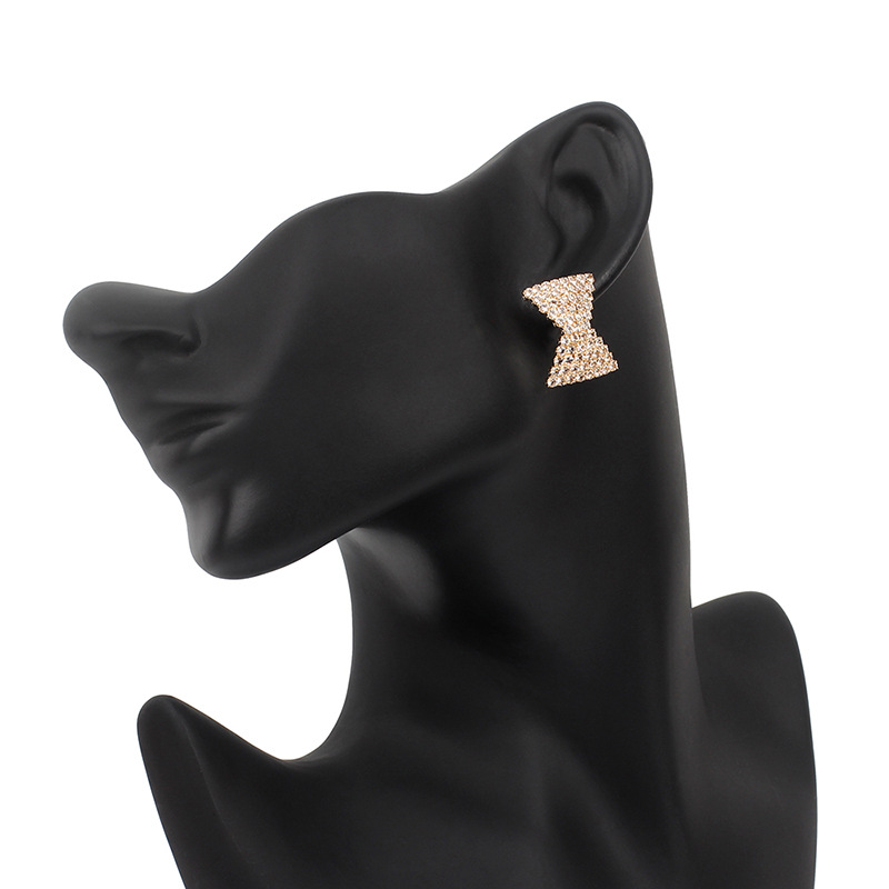 7g Weight Earrings Classification Housewarming, Anniversary, Business, Wedding, Travel, Birthday, Festival Occasion Geometric Pattern Women'S Gender Fashion Style Hot-selling Love-shaped Rhinestone Fashion Simple Geometric Earrings For Women Wholesale Nihaojewelry 4