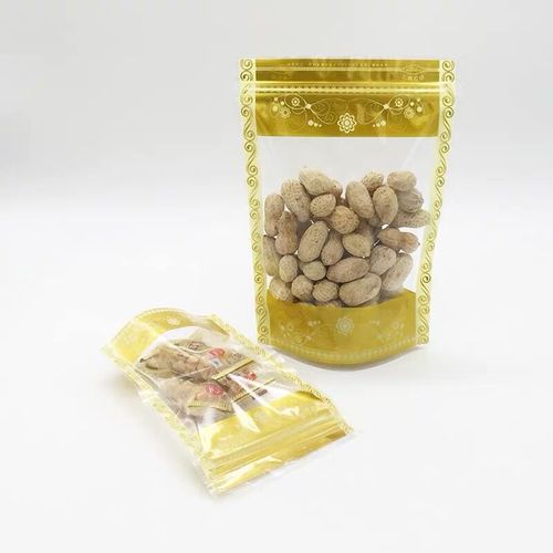 Manufacturer Direct Sales Gold Edge Self-Standing Bag Medicine Packaging Bag Nuts Tea Sealing Bag Food Sealing Bag