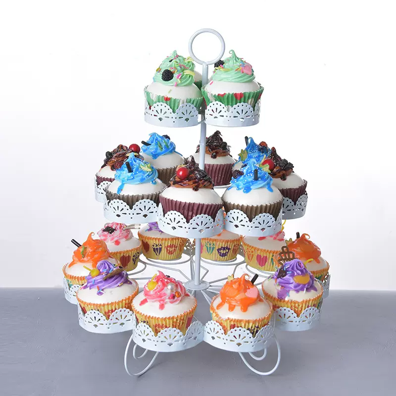 OASISWJ酒店甜点架杯子蛋糕架22杯点心收纳现货彩盒包装厂家直销