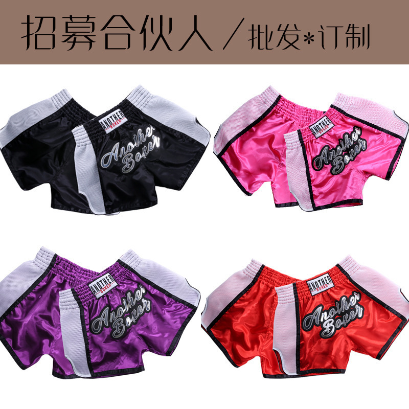 Custom Muay Thai Pants Sanda martial arts fighting training pants MMA Fighting shorts men and women