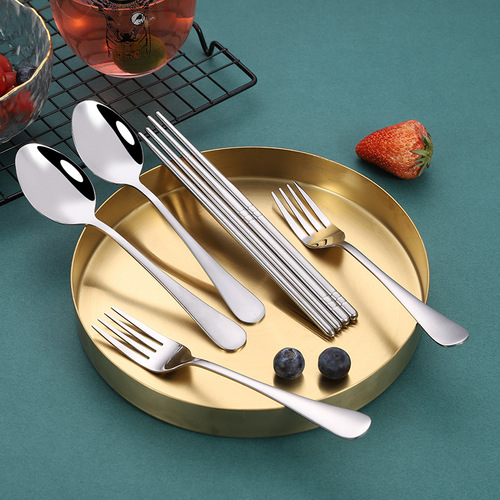 304 convenient tableware set stainless steel three-piece student gift cutlery box children's stall supply spoon chopsticks
