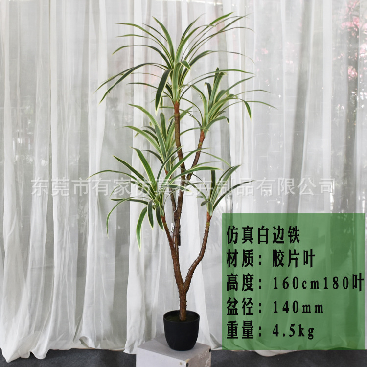 Decoración suave para árbol de hierro de sangre de dragón artificial Nórdico madera brasileña falsa decoración de maceta artificial planta tropical paisaje paisajismo