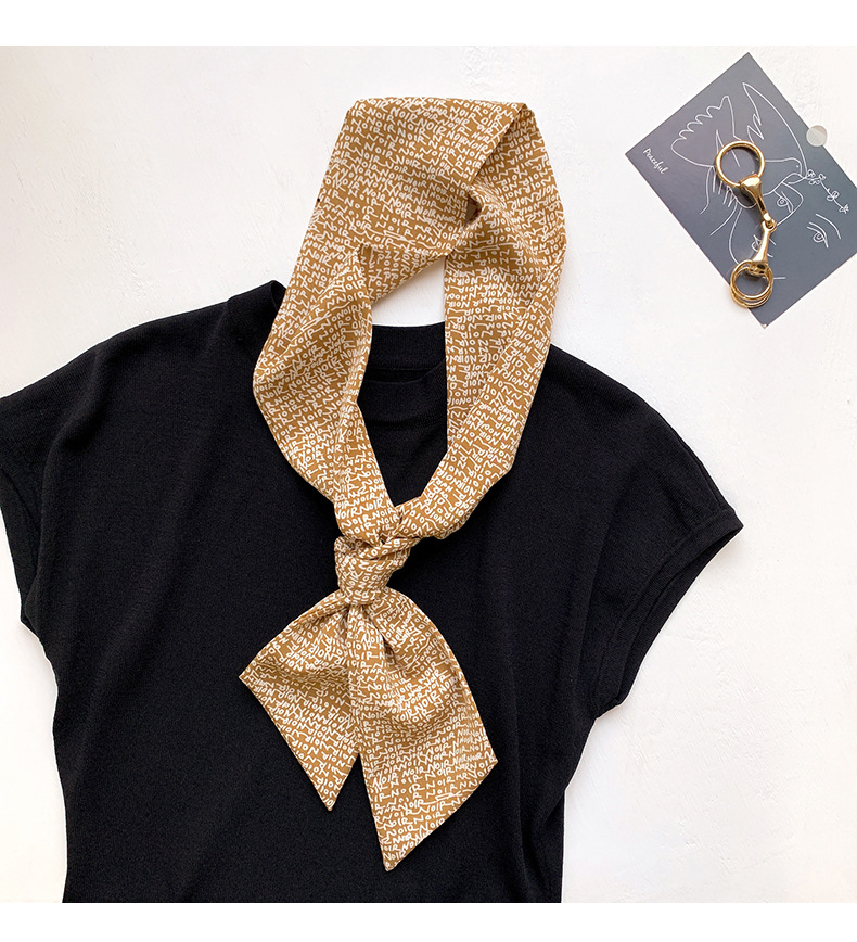 Strip Silk Tie Fashion Scarf display picture 2