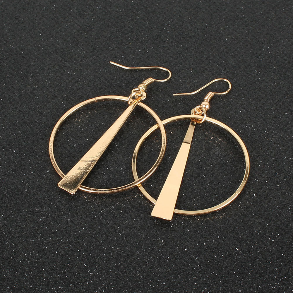 Geometric Alloy Retro Gold Earrings Wholesale display picture 2