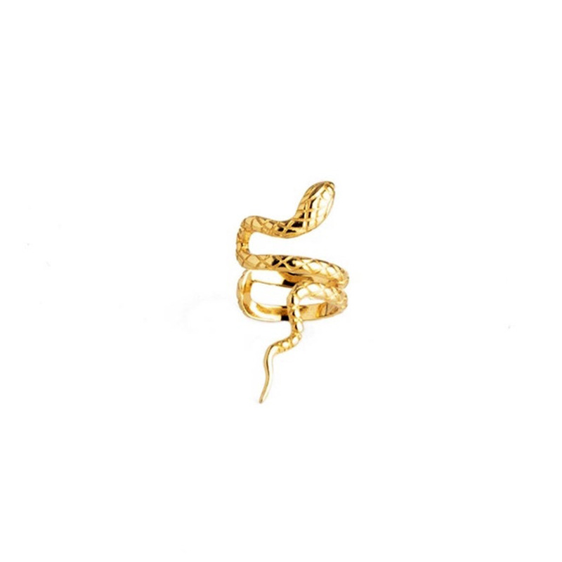 S925 Sterling Silver Fashion Creative Single Snake-shaped Ear Clip Earless Earrings display picture 2