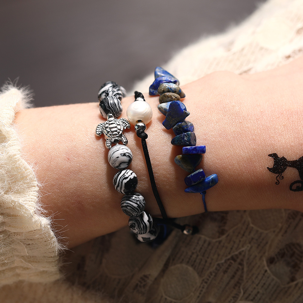 Fashion Irregular natural stone rope Beaded Bracelets 1 Piece