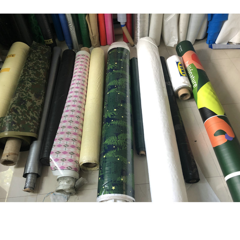 OPP彩膜PE编织布防水覆膜pp编织布180克OPP复合编织布彩色保护膜