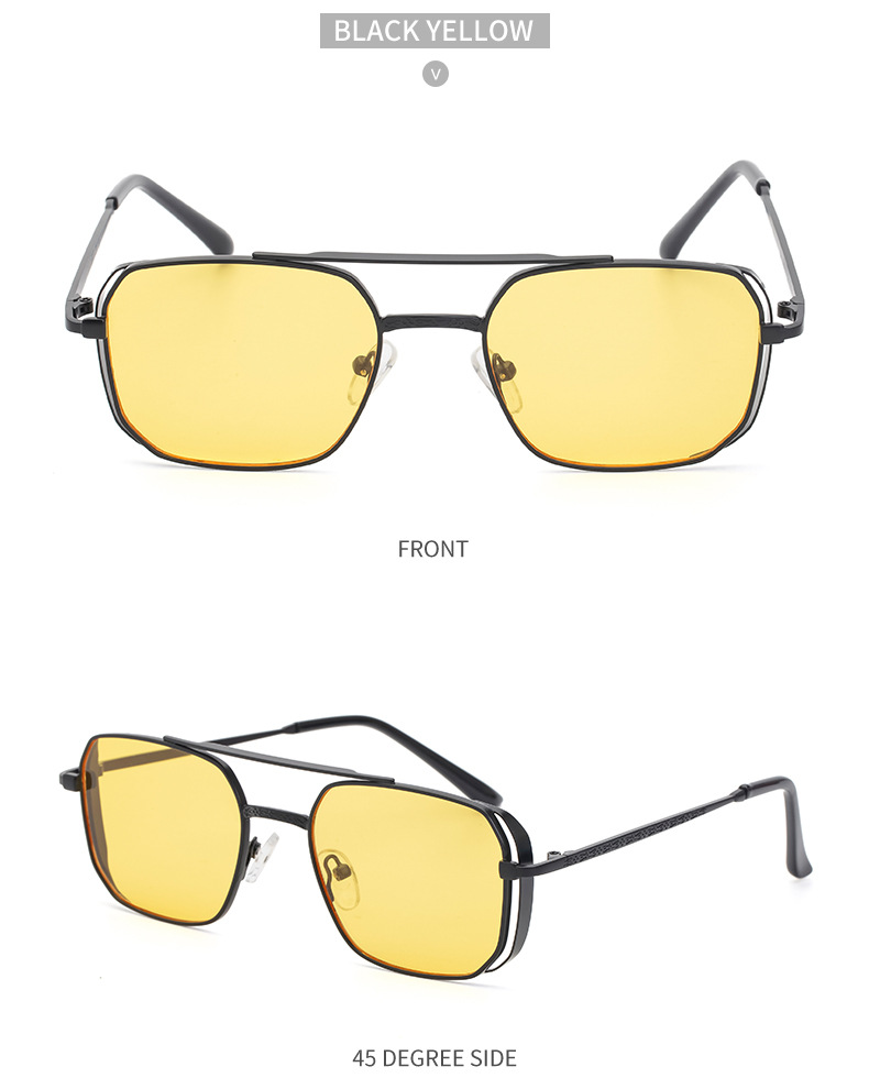 Square Fashion Solid Color Pc UV400 Full Frame Men's Sunglasses display picture 1