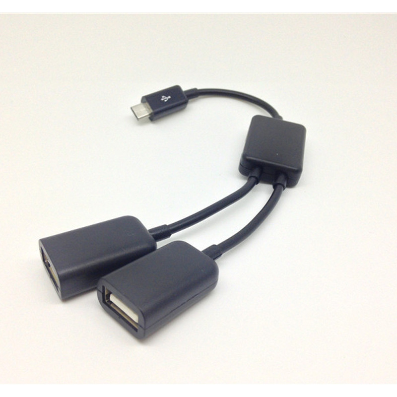 micro usb OTG数据线一拖二安卓手机otg 2口HUB 外接U盘 鼠标键盘-阿里巴巴