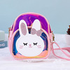 children Cartoon Backpack Diagonal package Cartoon lovely Handbag One shoulder Storage bag laser rabbit knapsack