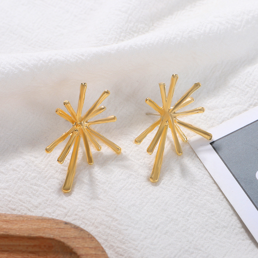 New Simple Personality Exaggerated Creative Needle Alloy Earrings For Women display picture 5