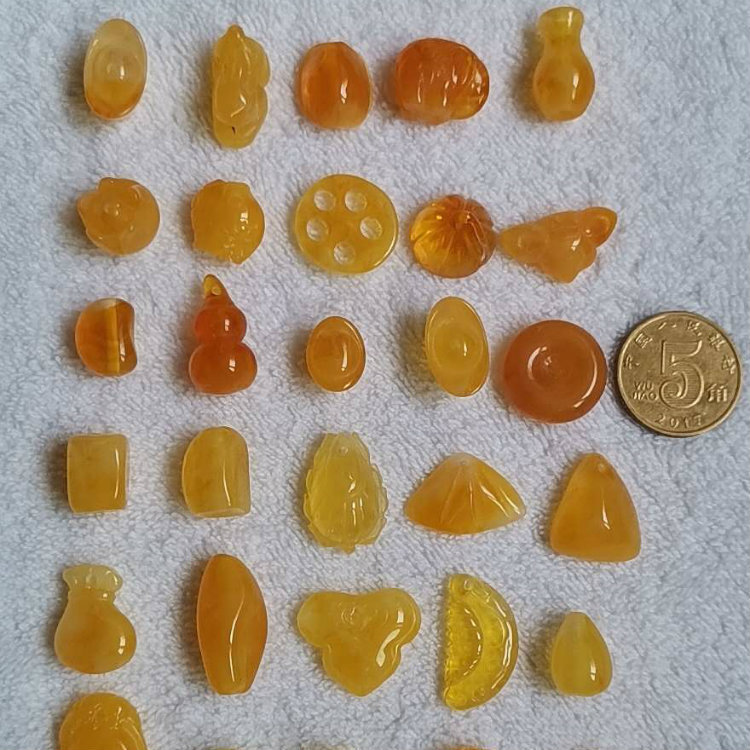 diy蜜蜡琥珀时尚精美配件手串手链小滴流钥匙扣包包流苏配饰批发