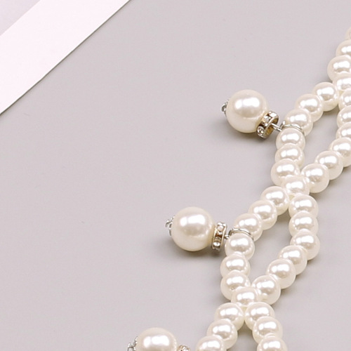 Belt women's pearl waist chain European and American simple pearl tassel pendant decorative belt belly dance dance chain with skirt