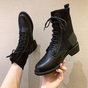 European and American sexy cross band fashion women’s boots British casual versatile Martin boots