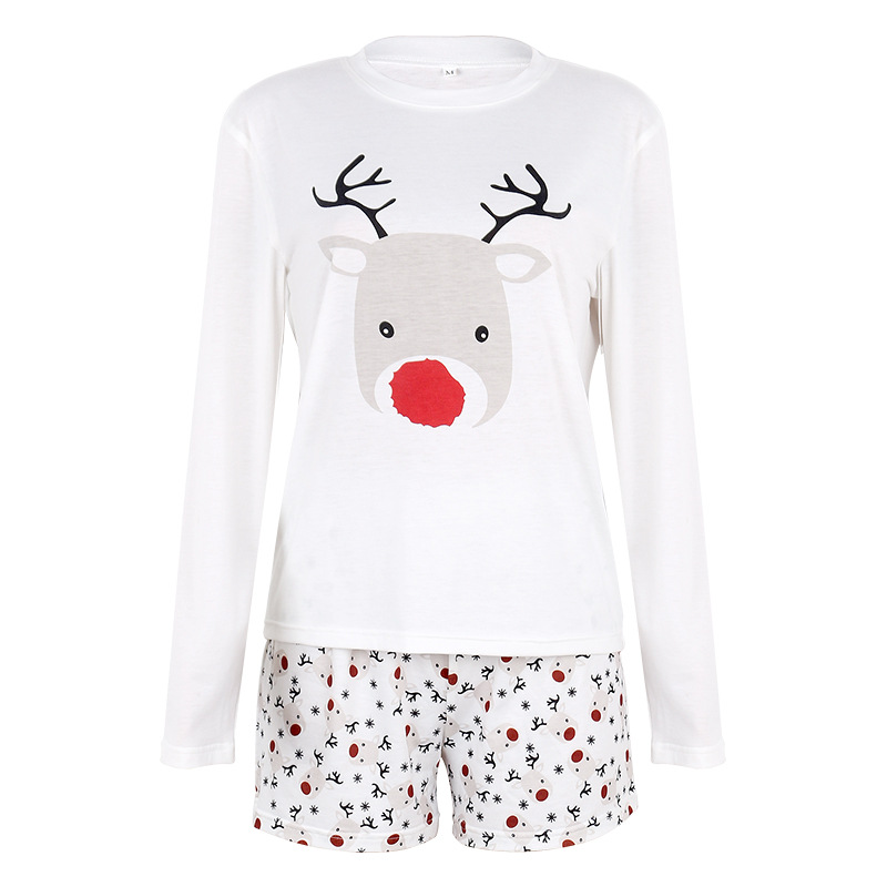 reindeer print casual long-sleeved Christmas suit NSZH18611