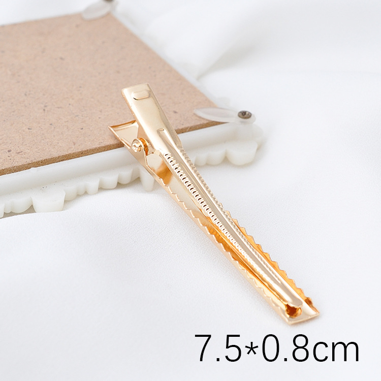 Clip de pico de pato dorado clip lateral clip cuadrado horquilla colgante plateado color retención accesorios para el cabello tocado accesorios de material hecho a mano básico