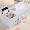 米致客厅木制纸巾盒创意抽纸盒茶几遥控器手机收纳盒餐巾纸盒现货