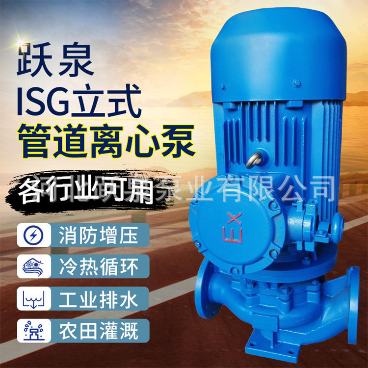 direct deal Vertical Pipeline Pump ISG80-160 Single-stage Clean Water Pump No leakage Warranty for one year