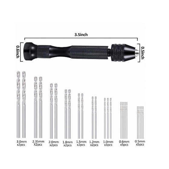 in stock 4241 high speed steel 25pc twist drill walnut bodhi manual electric drilling 25pc drill suit