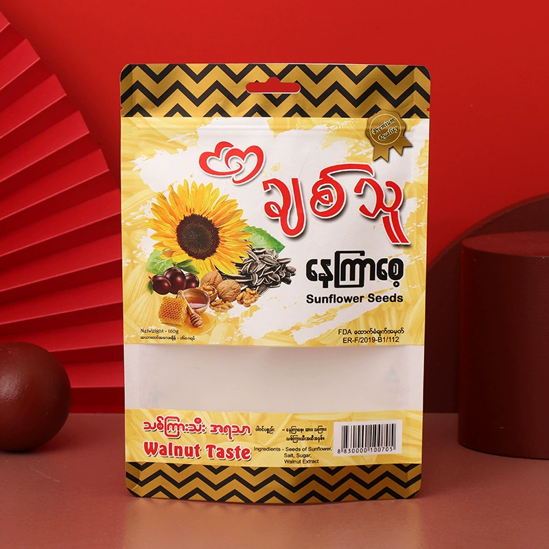 Поставка фабрики само-поддерживая само-герметизирующ сумку окно молния пластиковая упаковка сумка печатание цвета составная сумка еды оптом